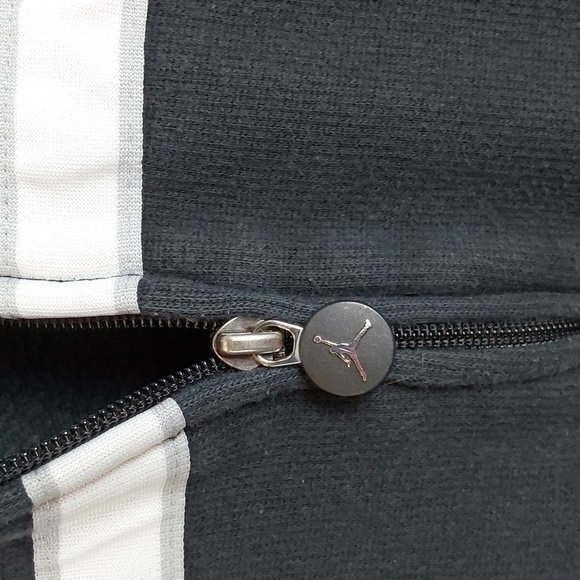 Air Jordan Black Full Zip Sweatshirt Jacket Pockets Excellent con. Mens Sz.M - Picture 5 of 14